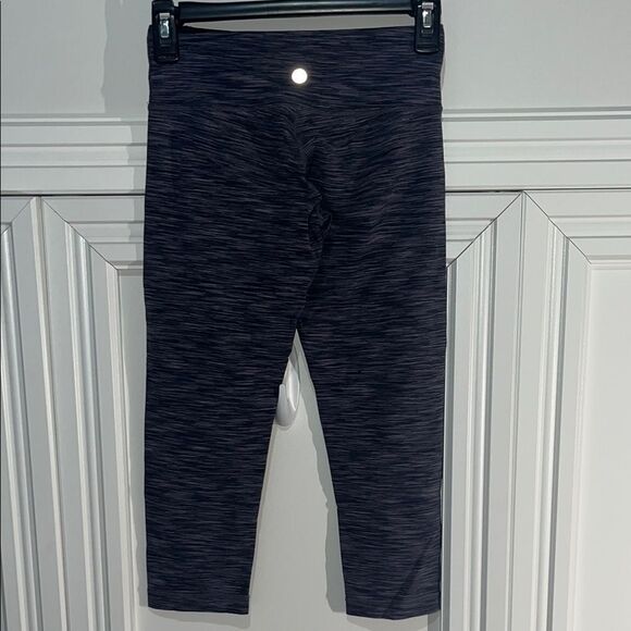 Lululemon Wunder Under Crop Black Space Dye / Black Size 4 - Picture 5 of 9